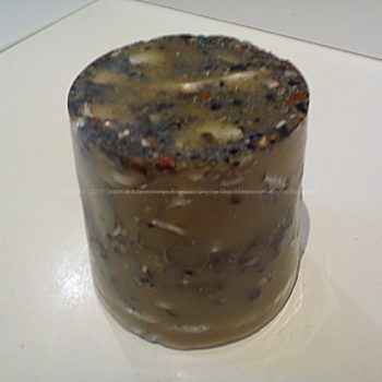 Orgone Orgonite Gardenbuster 02, beeswax minerals and metals
