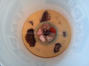 Orgonite chembuster 010 beeswax, minela, metals and magnete