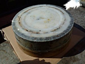 Orgonite chembuster 010 beeswax, minela, metals and magnete