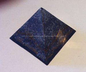Veganite Pyramid 12 Class 010, soy wax, crystals and minerals, metals