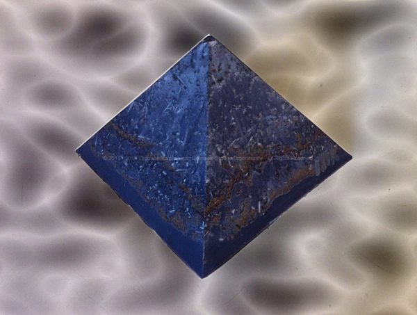 Veganite Pyramid 12 Class 010, soy wax, crystals and minerals, metals