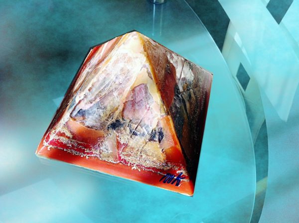 Crystal Cave pyramid orgonite 24 cm side