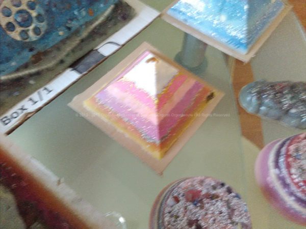 Orgonite pyramid citrine quartz 12 cm 003