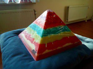 Golden Light 24 cm pyramid orgonite