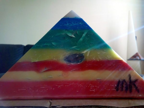 White Jade One 17 cm pyramid orgonite