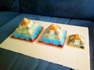 Yucatan Giza pyramids orgonite set