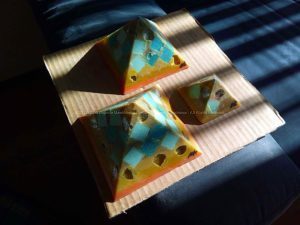 Palenque Gizah pyramids orgonite set