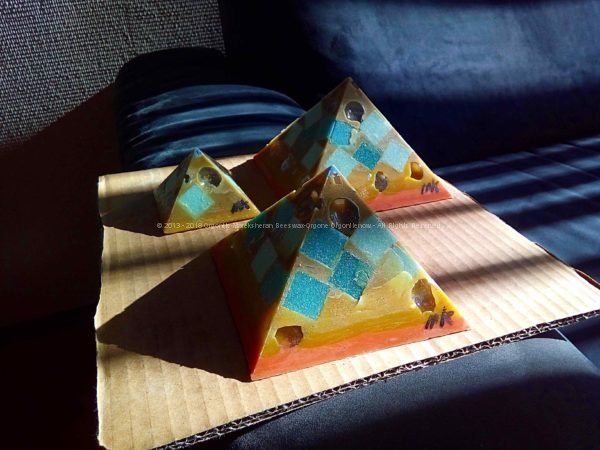 Palenque Gizah pyramids orgonite set