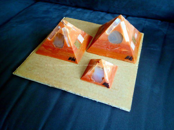 Machu Picchu Gizah pyramids orgonite set