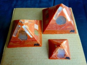 Machu Picchu Gizah pyramids orgonite set