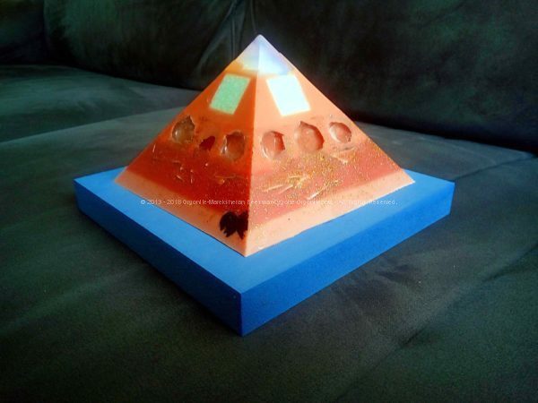 Egean Sea Opalite pyramid orgonite 12 cm 05