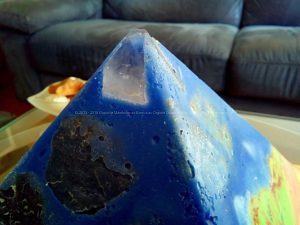 Stugeon Moon 24 cm beeswax pyramid orgonite