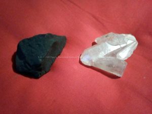 shungite and rock quartz
