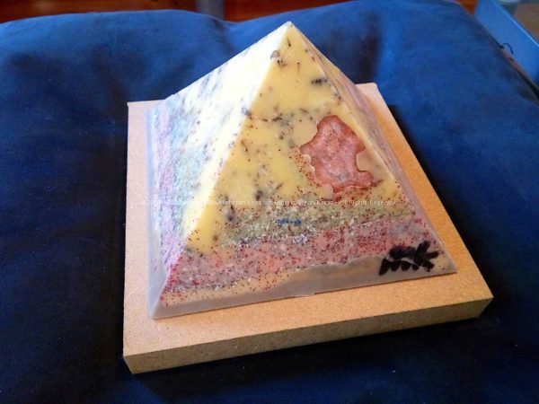 Summertime 13 cm beeswax pyramid orgonite