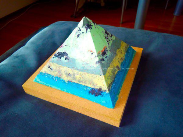 Curfew piramide orgonite 13 cm
